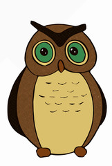 brown cartoon owl