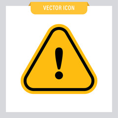 Alert sign. Triangle alarm vector icon. 