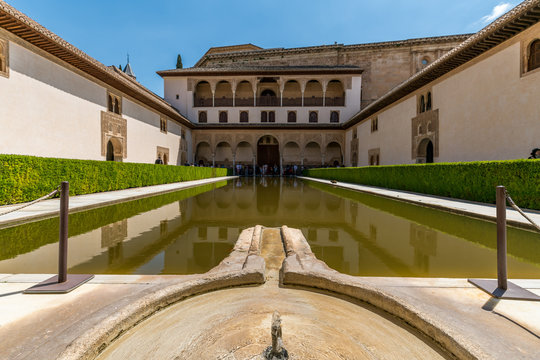 Arabic style architecture, building and art design in Alhambra