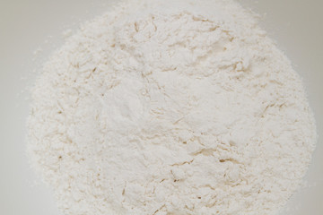 Cooking dough in a white plastic bowl at home