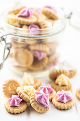 Sweet mini dessert cookies.