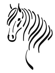 Stylized image of a horse's head