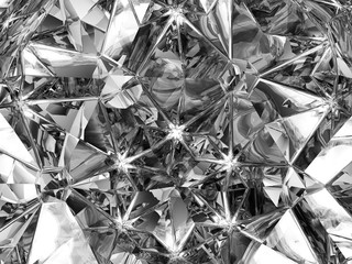 Gemstone diamond or shiny glass texture kaleidoscope