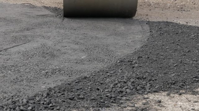 Asphalt roller vehicle press new bitum for a new road