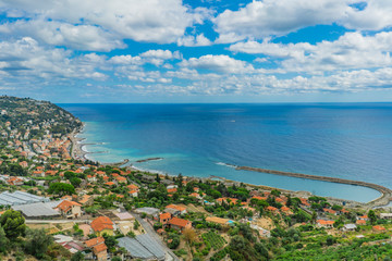 Coastline of Ospedaletti. Liguria, Italy