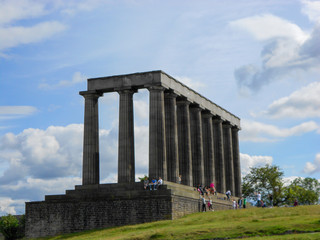 Fototapeta na wymiar National monument of Scotland in edinburgh