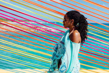 Colorful travel portrait