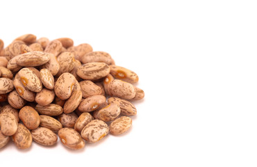 Pile of Pinto Beans Isolated on a White Background