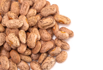 Pile of Pinto Beans Isolated on a White Background