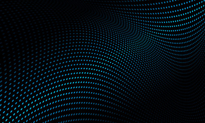 Dark blue abstract technology particles mesh background