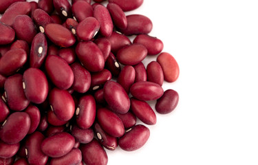 PIle of Red Kidney Beans Isolated on a White Background