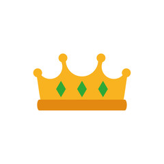 Isolated king green and gold crown vector design