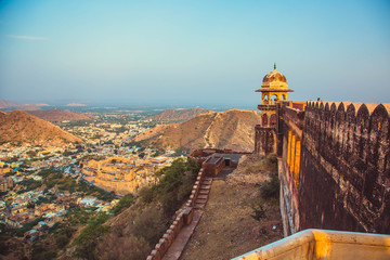 aerial view from Jaigarh fort in Jaipur, India