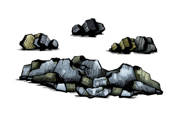 Rocks stones set