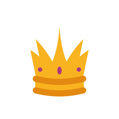 Isolated king purple and gold crown vector design