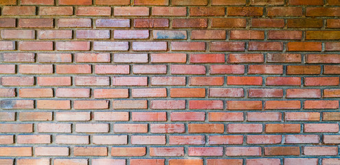 red brick wall panoramic background