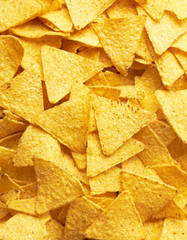 Background of Mexican nachos chips