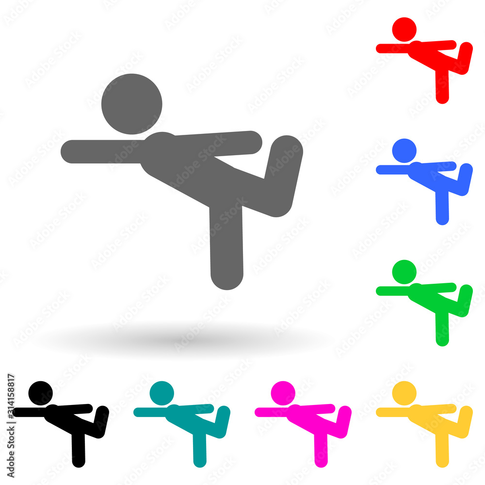 Poster fit, child multi color style icon. simple glyph, flat vector of child icons for ui and ux, website o