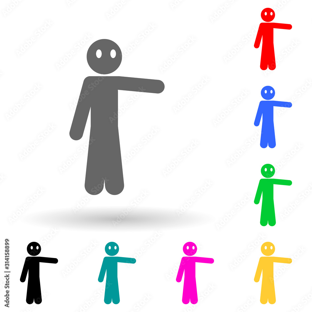 Poster scare, child multi color style icon. simple glyph, flat vector of child icons for ui and ux, website