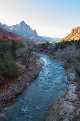 river view in zion national park