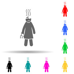 Tired, doctor multi color style icon. Simple glyph, flat vector of doctor icons for ui and ux, website or mobile application