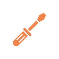 Isolated construction screwdriver vector design