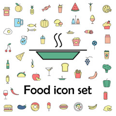 bowl of soup colored icon. food icons universal set for web and mobile