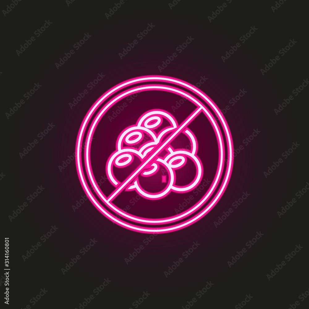 Poster cholesterol free neon style icon. simple thin line, outline vector of gmo icons for ui and ux, websi