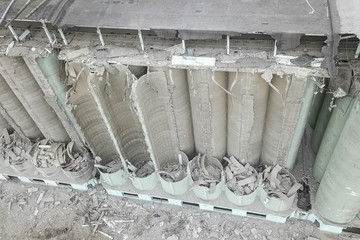 Old elevator, destruction of the old grain terminal, the demolit © Ludmila