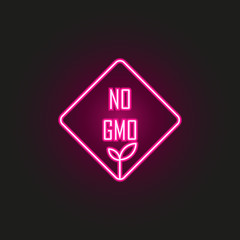 no gmo neon style icon. Simple thin line, outline vector of gmo icons for ui and ux, website or mobile application
