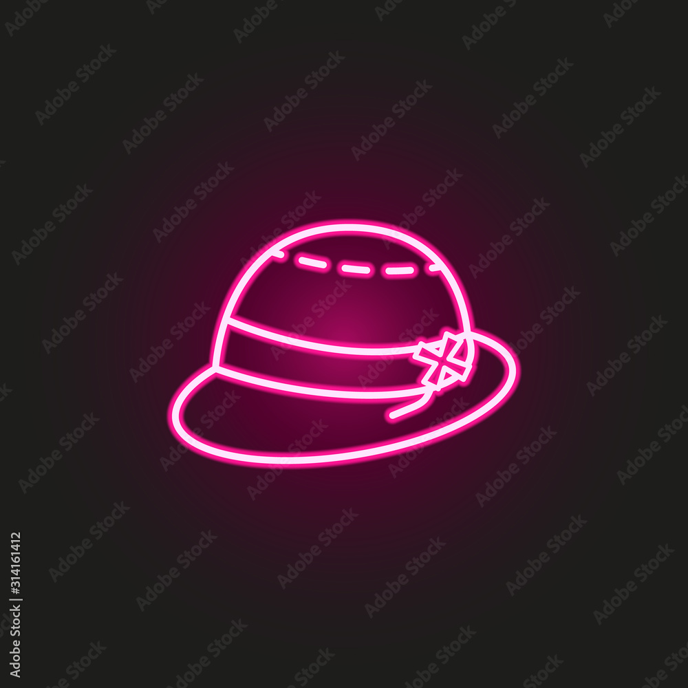 Aufkleber sun hats neon style icon. simple thin line, outline vector of hats icons for ui and ux, website or m