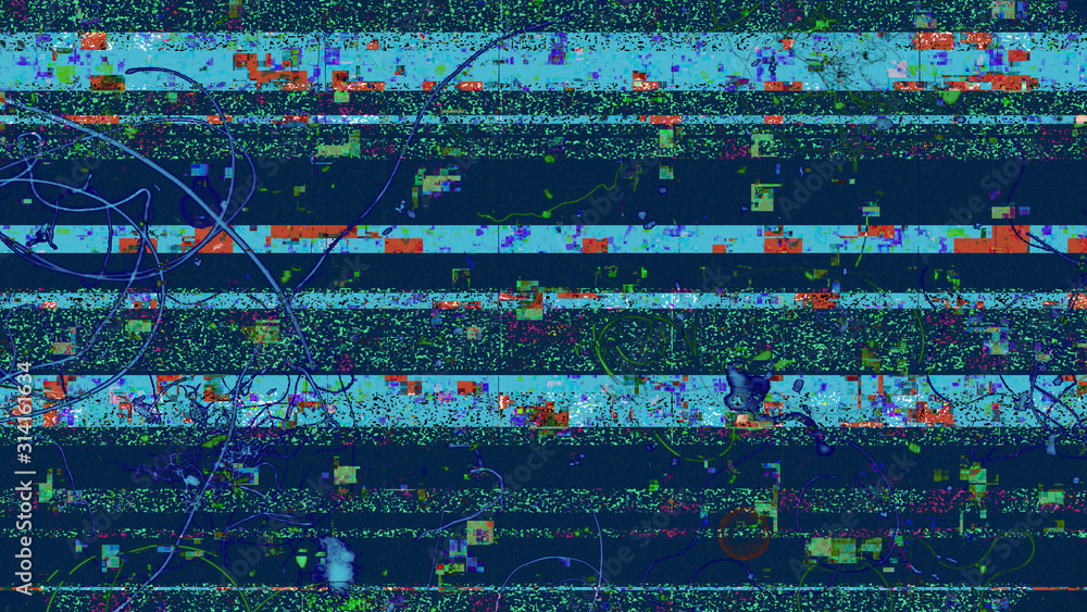 Aufkleber digital noise scratch defects abstract background