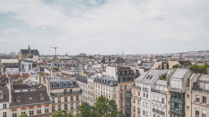 Panoramic view of central Paris, France