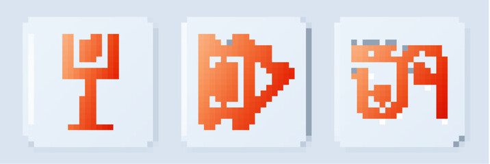 Set American Football ticket, American football goal post and football ball and Planning strategy concept. White square button. Vector