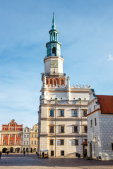 Obraz premium City hall in Poznan old town, Poland
