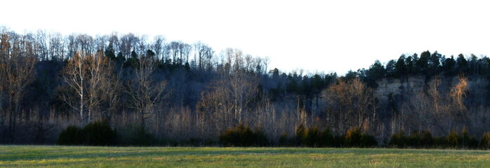 January, bluff and ridge