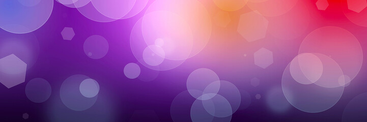Abstract bokeh lights colorful background, defocused vivid lights banner.