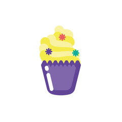 Isolated cupcake dessert vector design