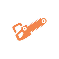 Isolated construction chainsaw vector design