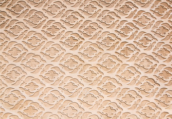 floral ornament on the facade of the house