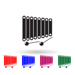 Vibraphone marimba multi color icon. Simple glyph, flat vector of toys icons for ui and ux, website or mobile application