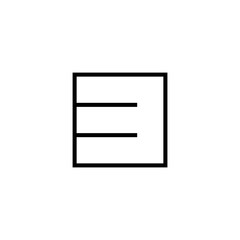 number 3 square thin design symbol vector