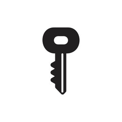 simple key silhouette vintage design vector