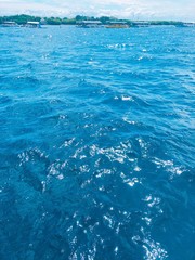 blue water in swimming pool