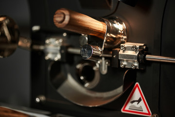 Fototapeta na wymiar Various parts of a coffee roasting machine. Close-up.