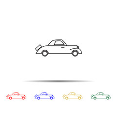 Car iconmulti color style icon. Simple thin line, outline vector of transport icons for ui and ux, website or mobile application