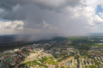 Stormy front over the city