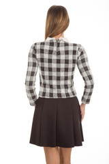 woman skirt shoot in studio