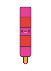 kawaii popsicle cartoon vector design