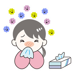 女の子　風邪　ウイルス　症状　鼻水　苦しい